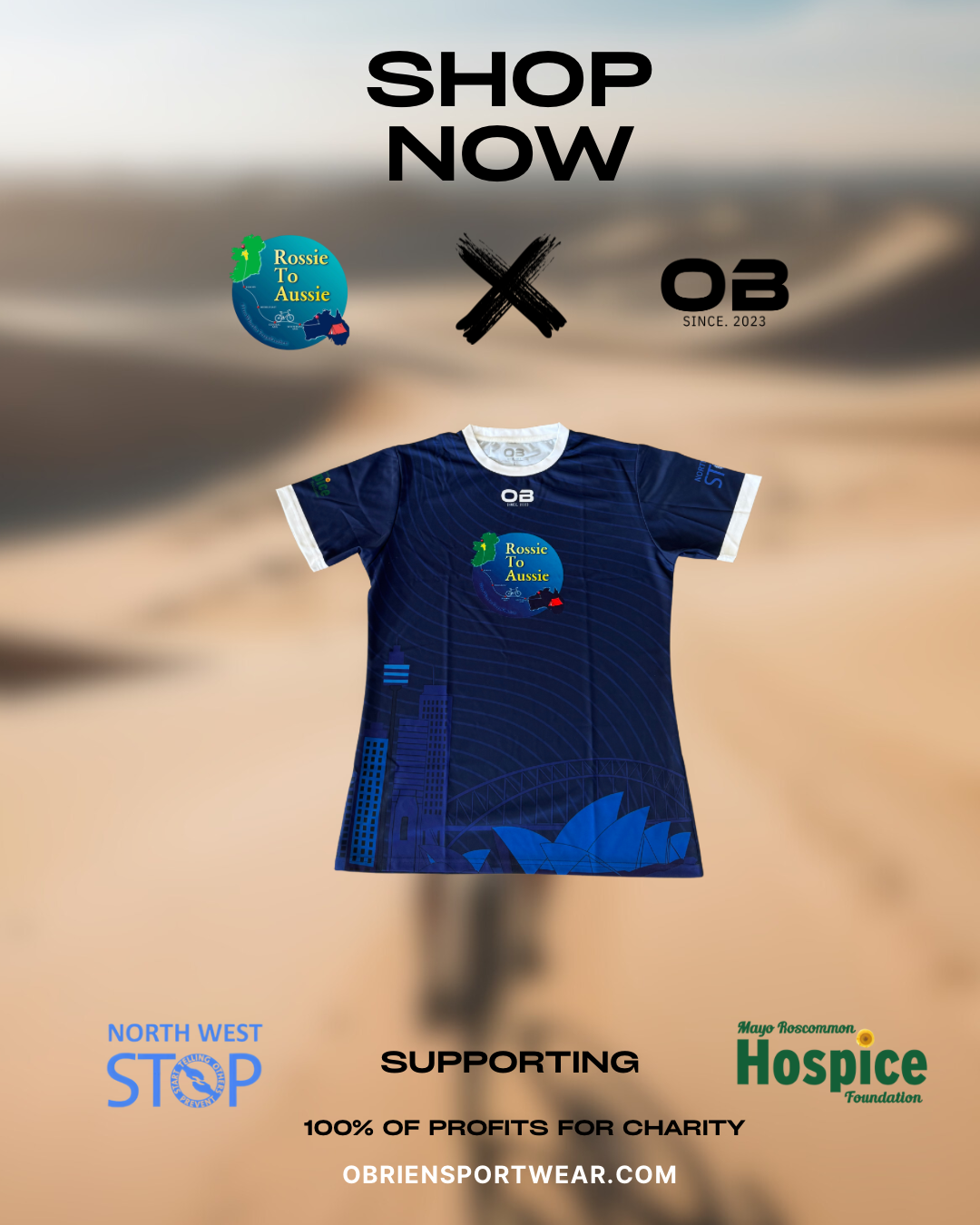 Kids Navy Rossie To Aussie X OBSportwear Jersey