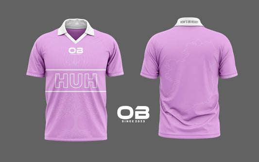 HUH X OBSPORTWEAR COLLARED JERSEY- Pink